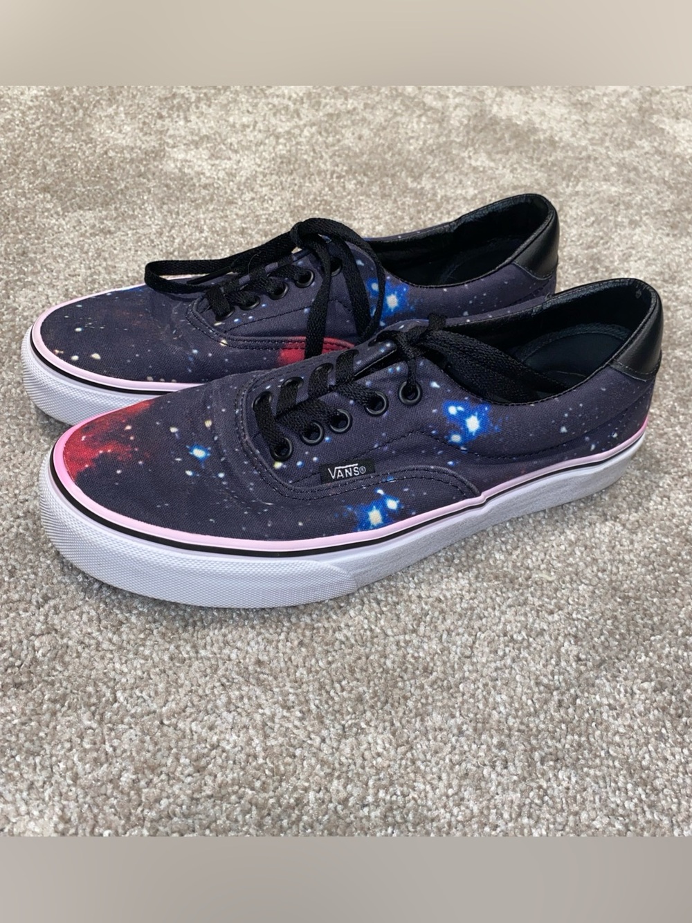 Vans Era Galaxy Cosmic Print Low TopSkate Shoes Woman's 8.5 Men's 7 Multicolor